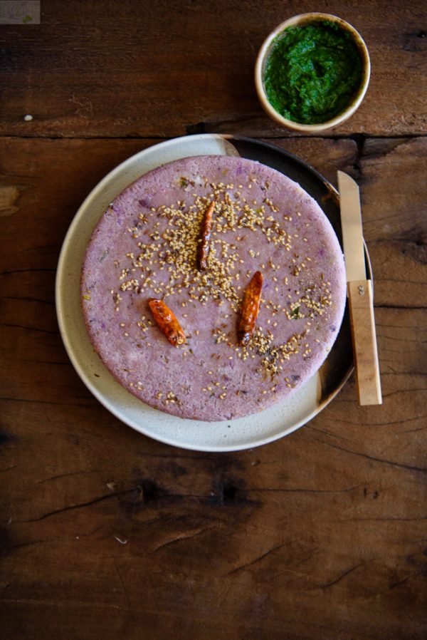 Tapioca Ratalu Baked Ratalu Bataka no Handvo - theroute2roots