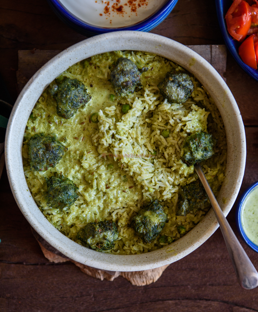 Palak -Coconut Rice 1-4